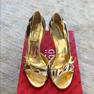 Guess gold heels size 6.5